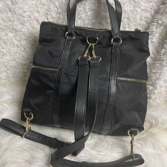 INC International Concepts Haili Nylon Black Convertible Backpack main image 5